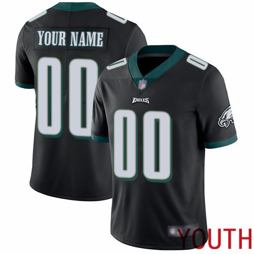 Youth Philadelphia Eagles Customized Black Alternate Vapor Untouchable Custom Limited Football Jersey